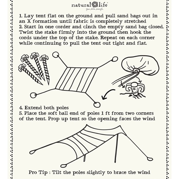 NATURAL LIFE Illustrated Tent Setup Guide - Picture 5 of 6